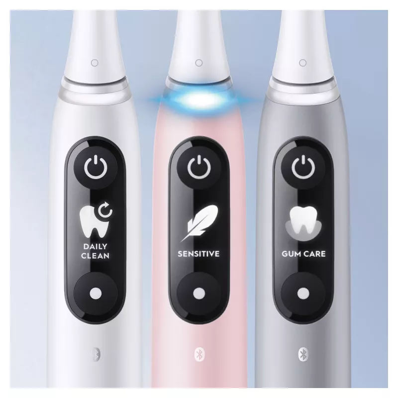 Oral-B iO 6S Cepillo de dientes vibratorio para adultos Rosa, Blanco