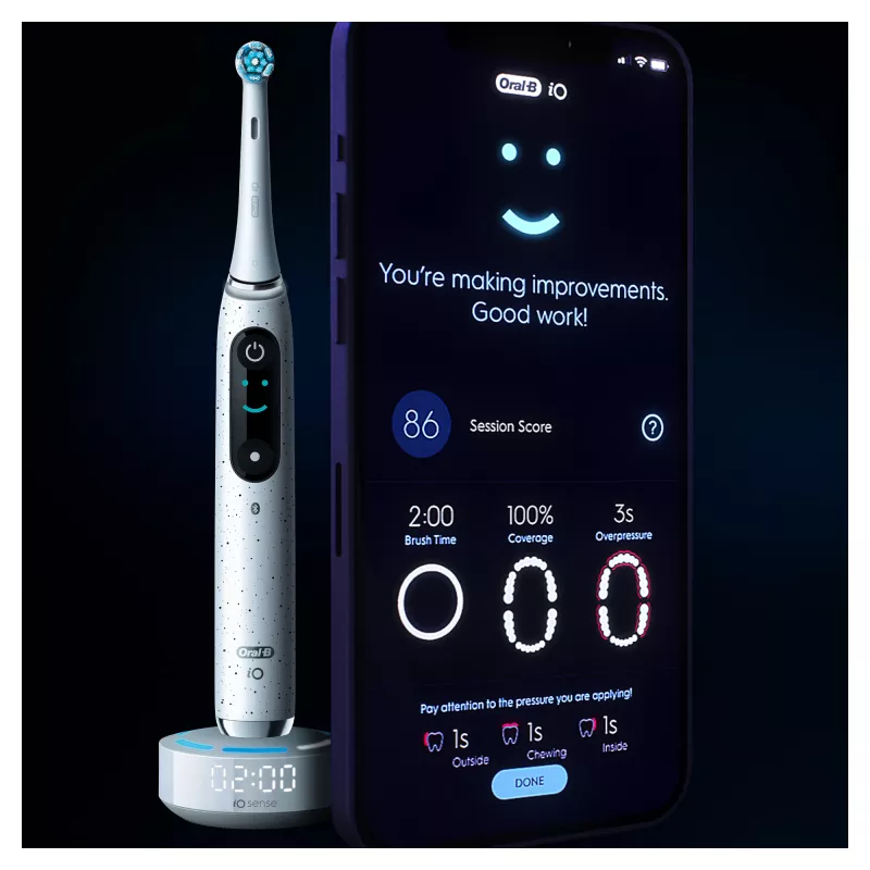 Oral-B iO Series 10 Cepillo de dientes para adultos rotatorio-oscilante Blanco