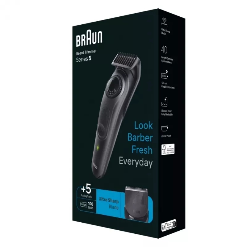 Braun BeardTrimmer 5 BT5420 Recortadora de barba Batería 40 2 cm Negro
