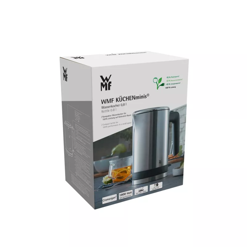 WMF KITCHENminis 0413140011 Hervidor eléctrico 0,8 l 1960 W Acero inoxidable