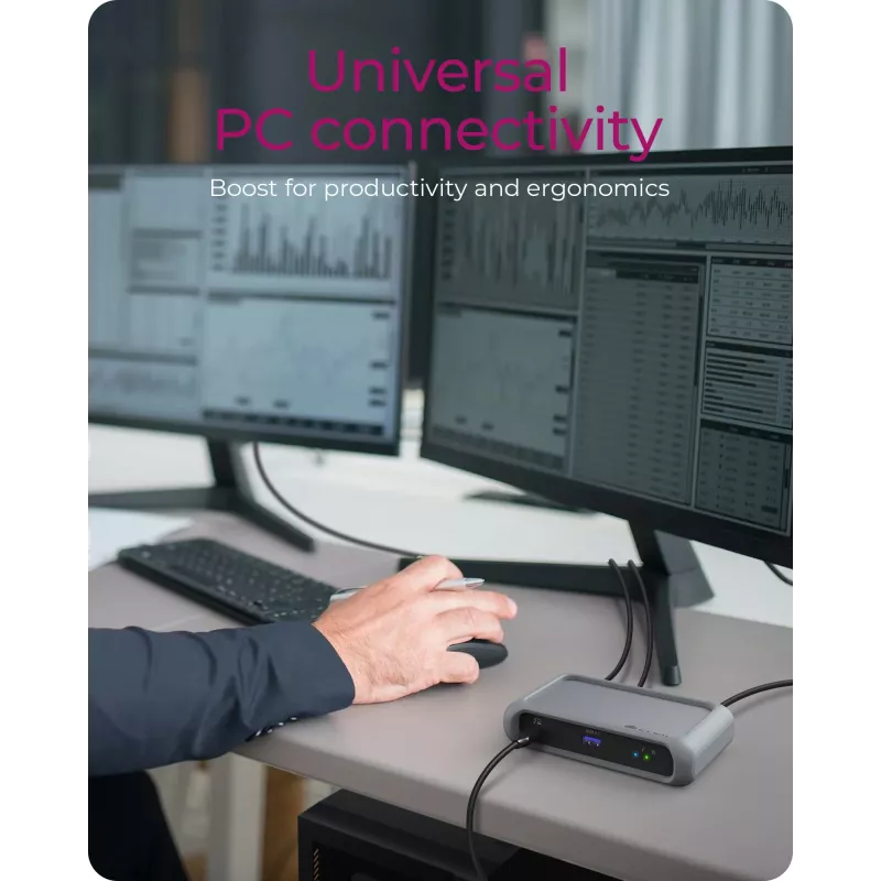 ICY BOX IB-HUB801-TB4 Thunderbolt 4 40000 Mbit/s antracita, negro