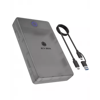 ICY BOX Spade Base 388 caja para SSD/HDD SATA de 2,5 pulgadas/3,5 pulgadas