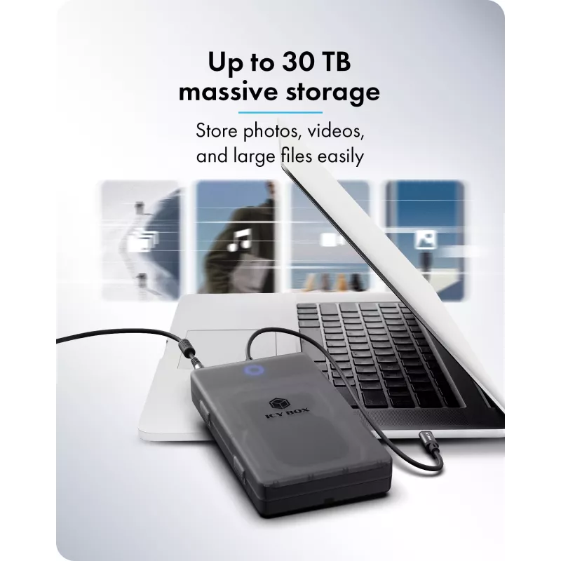 ICY BOX Spade Base 388 caja para SSD/HDD SATA de 2,5 pulgadas/3,5 pulgadas