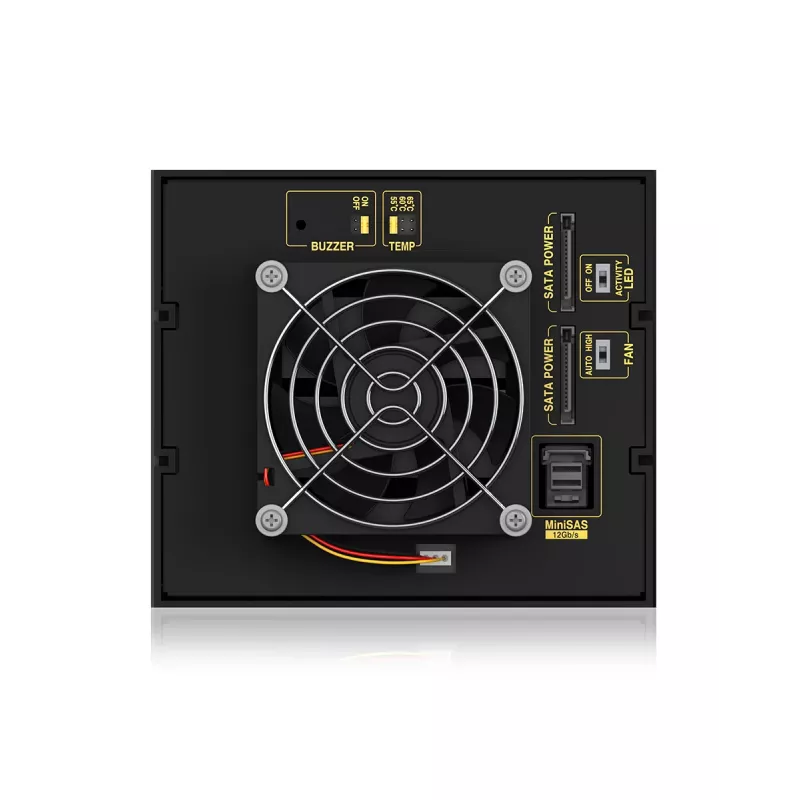 ICY BOX IB-574SSK-12G backplane de 8,89 cm (3,5 pulgadas) negro