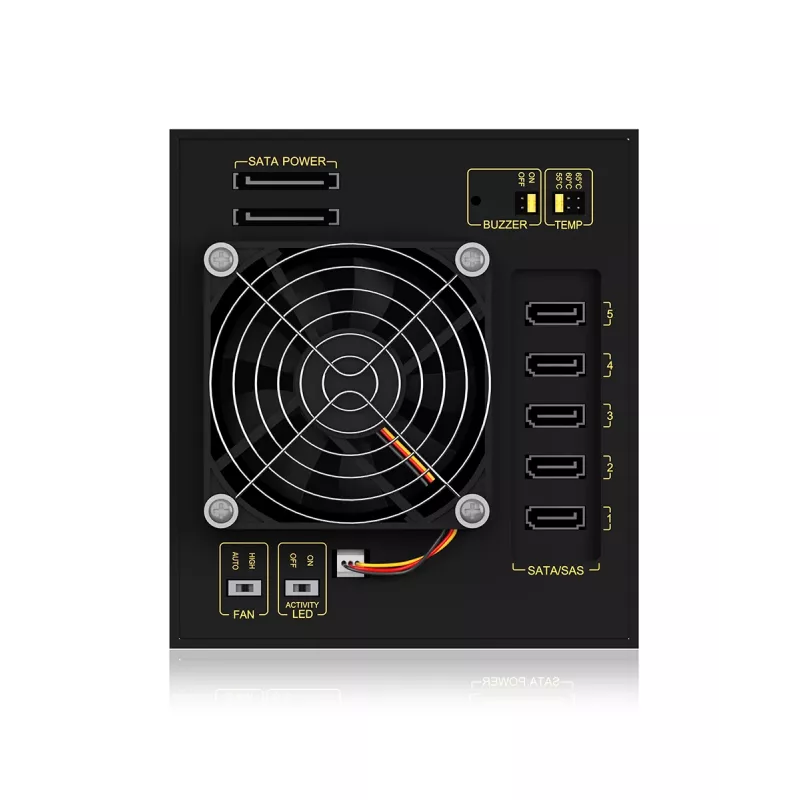 ICY BOX IB-575SSK-12G backplane de 8,89 cm (3,5 pulgadas) negro