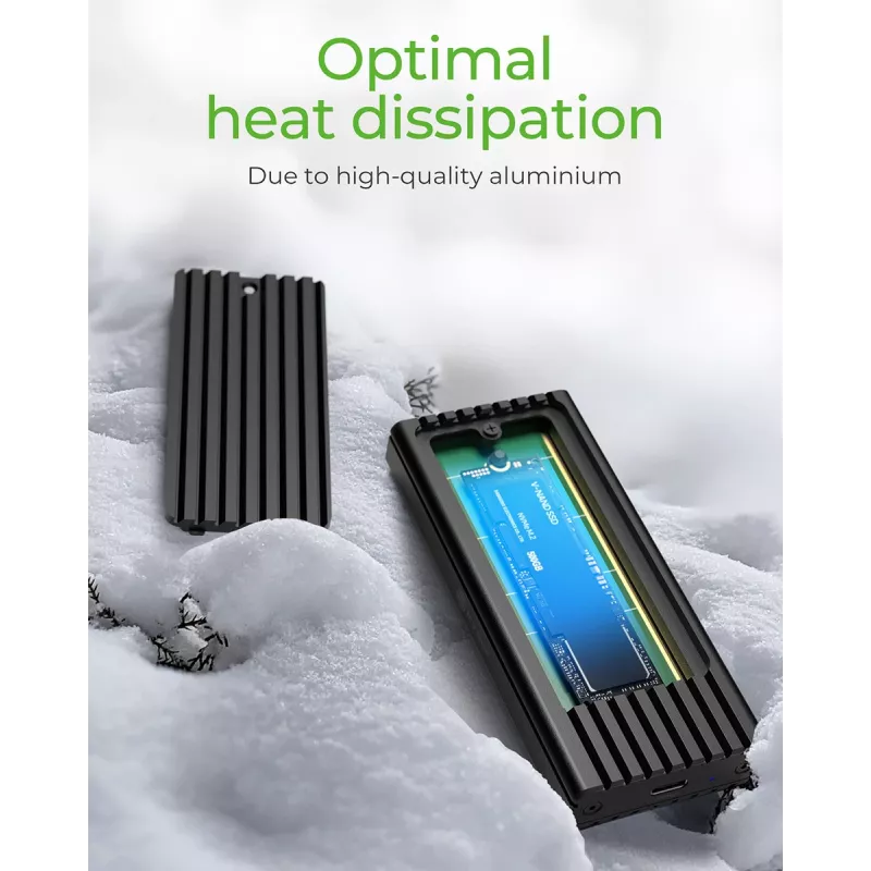 ICY BOX IB-1917M-C32 carcasa para SSD negra M.2 alimentada por USB