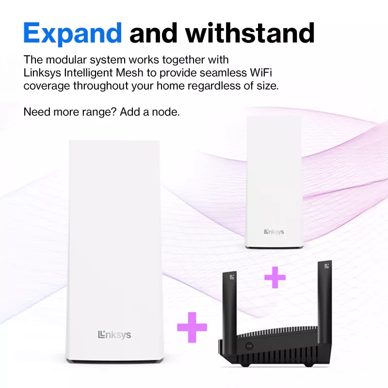Linksys AX5400 Whole Home Mesh WiFi 6 Sistema dual band, pack de 2