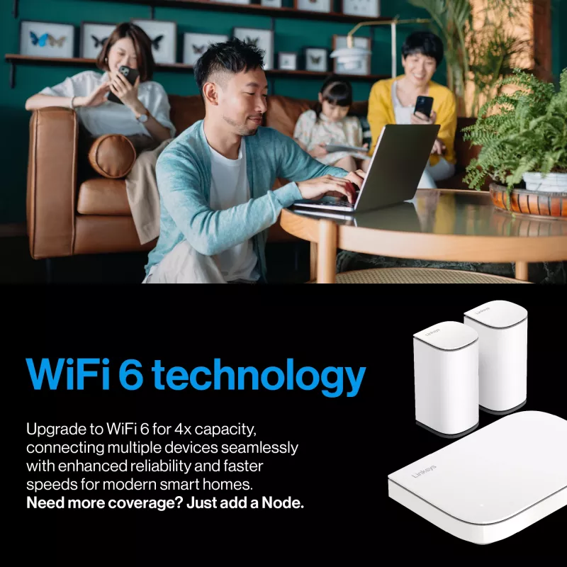 Linksys Velop Micro 6 Sistema mesh – Dual band WiFi 6 AX3000 (pack de 3)