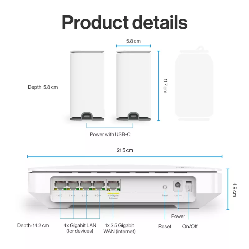 Linksys Velop Micro 6 Sistema mesh – Dual band WiFi 6 AX3000 (pack de 3)