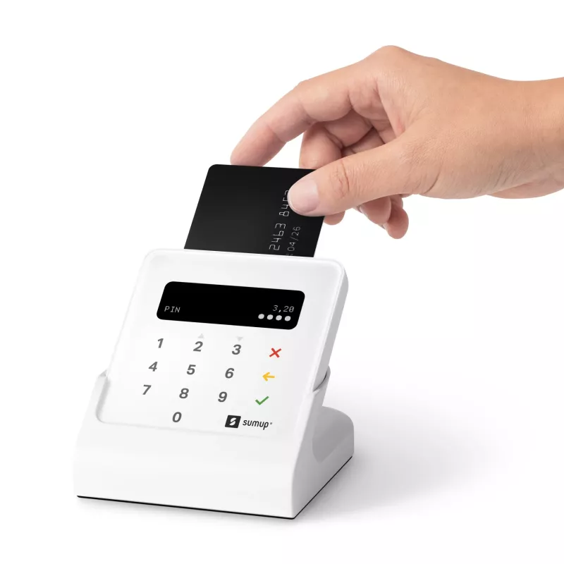 SumUp Air y base de carga, Bluetooth, comunicación de campo cercano (NFC), 1 m, Blanco, 141 g