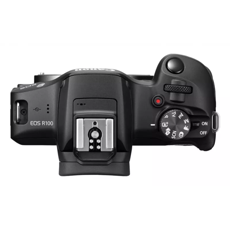 Cuerpo de cámara sin espejo Canon EOS R100, 24,1 MP CMOS, 6000×4000, 4K, negro