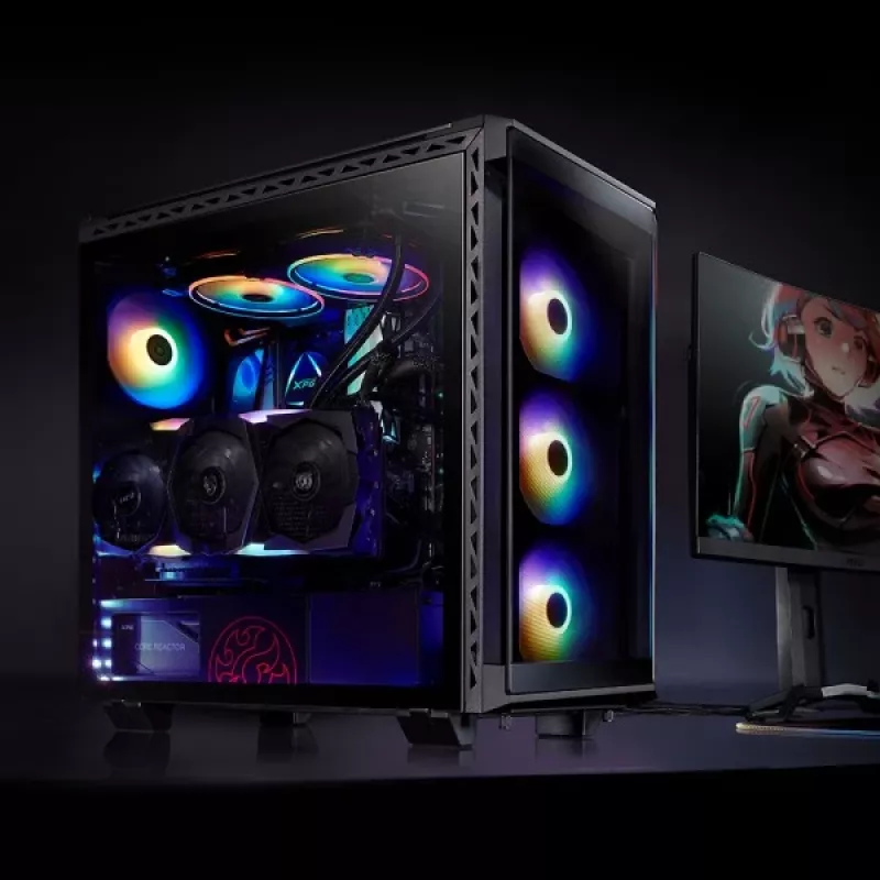 Caja de PC XPG BATTLECRUISER Midi Tower negra