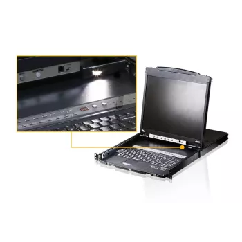 ATEN CL5808N consola de rack 48,3 cm (19 pulgadas) negra 1U
