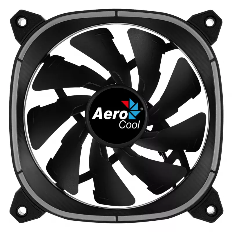 Aerocool ASTRO12 ventilador de PC 12cm LED RGB antivibración 6 Pins negro