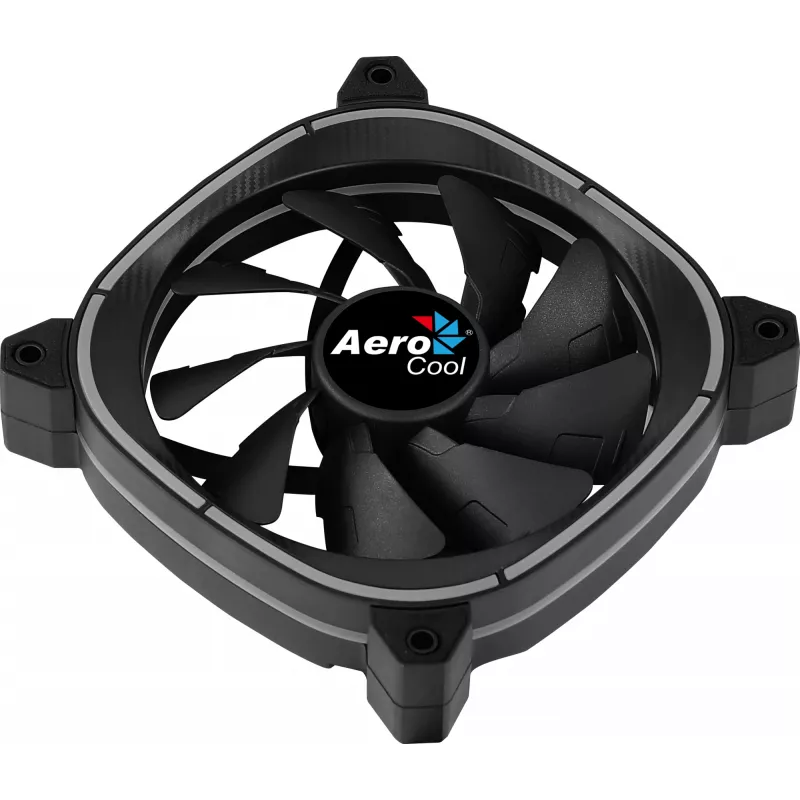 Aerocool ASTRO12 ventilador de PC 12cm LED RGB antivibración 6 Pins negro