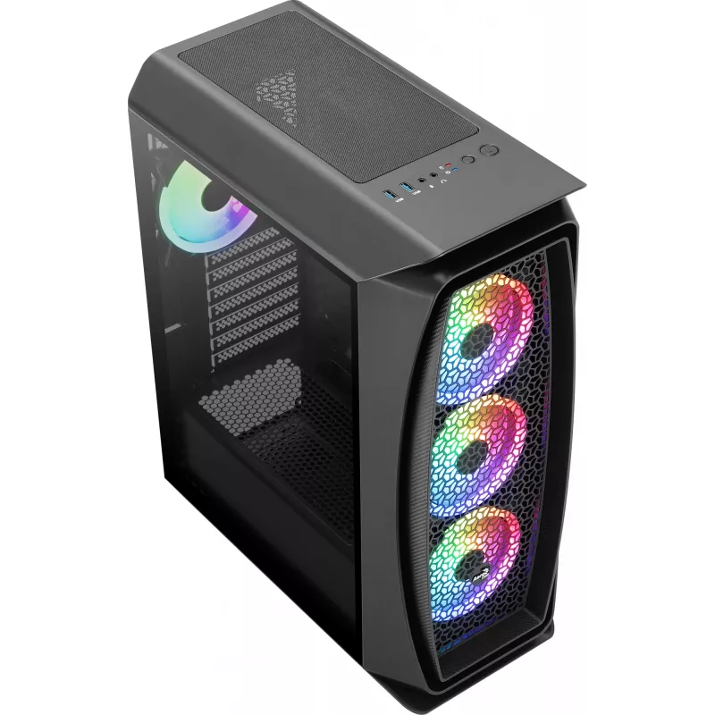 Aerocool Aero One Duo Caja de PC ATX 4 ventiladores ARGB 12 cm + rejilla frontal