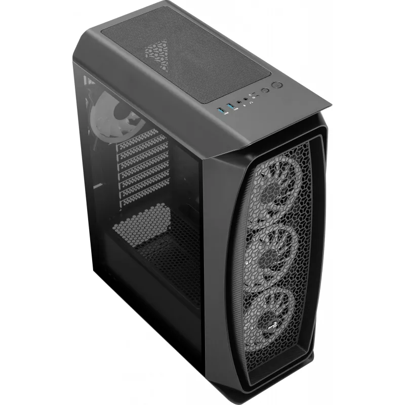 Aerocool Aero One Duo Caja de PC ATX 4 ventiladores ARGB 12 cm + rejilla frontal