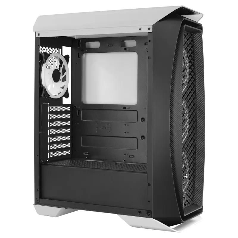 Aerocool AEROONEDUOWHV1 Caja gaming ATX 4 ventiladores ARGB Blanca
