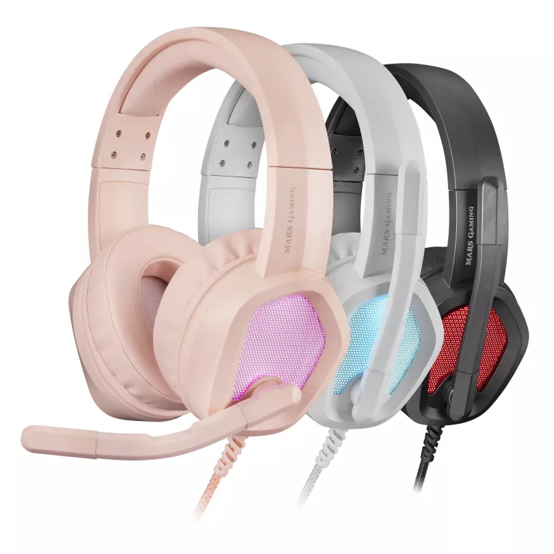Mars Gaming MH320 Auriculares Con cable Diadema USB Type-A Rosa