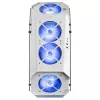 Mars Gaming MC51W Caja gaming ATX para PC blanca con doble cristal templado, 5 ventiladores RGB de 12 cm