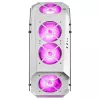 Mars Gaming MC51W Caja gaming ATX para PC blanca con doble cristal templado, 5 ventiladores RGB de 12 cm