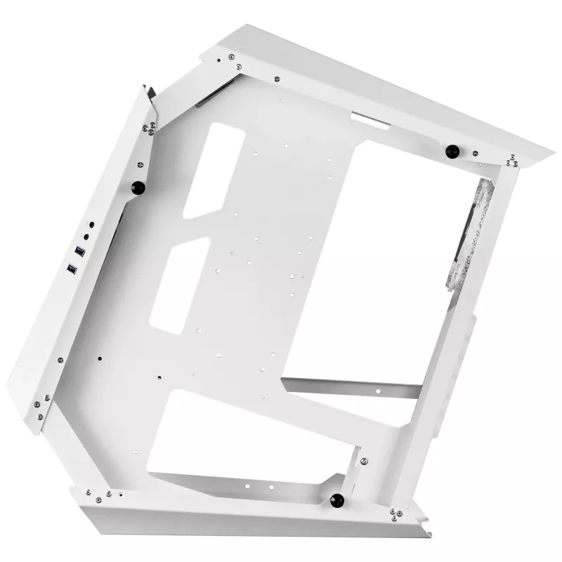 Mars Gaming MC51W Caja gaming ATX para PC blanca con doble cristal templado, 5 ventiladores RGB de 12 cm