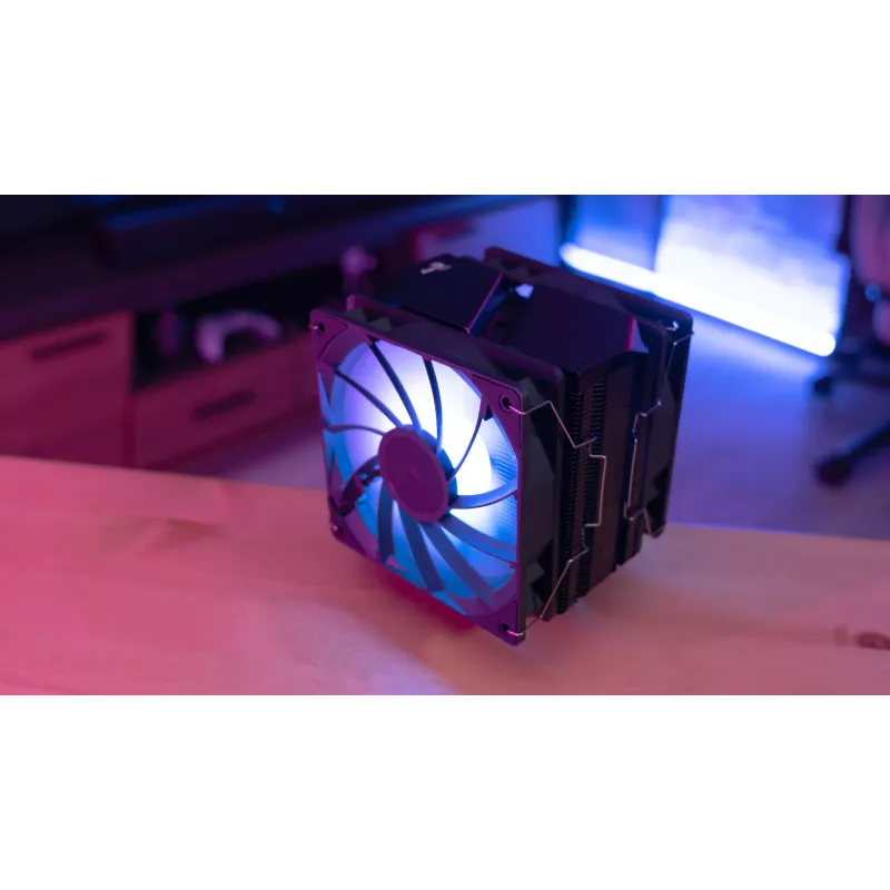 Aerocool Rime 4 disipador de CPU dual de 12 cm negro 1 ud.