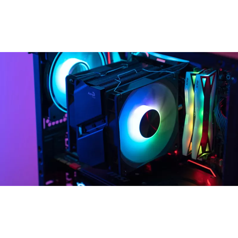 Aerocool Rime 4 disipador de CPU dual de 12 cm negro 1 ud.