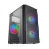 Mars Gaming MC300 caja de PC micro ATX con cristal templado 3 ventiladores FRGB negra
