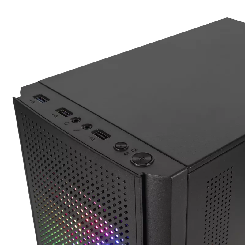 Mars Gaming MC300 caja de PC micro ATX con cristal templado 3 ventiladores FRGB negra