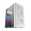 Mars Gaming MC300W caja micro-ATX con cristal templado, 3 ventiladores FRGB, blanca