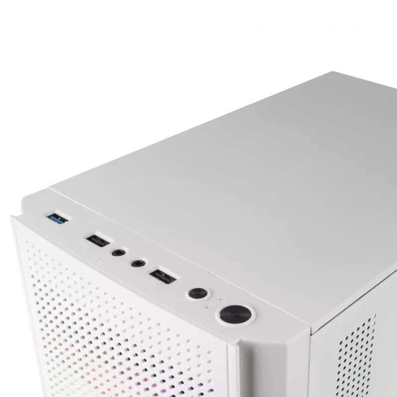 Mars Gaming MC300W caja micro-ATX con cristal templado, 3 ventiladores FRGB, blanca