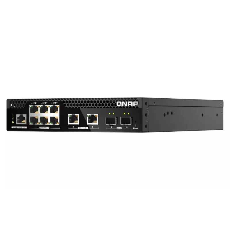 QNAP QSW-M2106PR-2S2T switch de red gestionado L2 10G Ethernet (100/1000/10000) Power over Ethernet (PoE) 1U negro