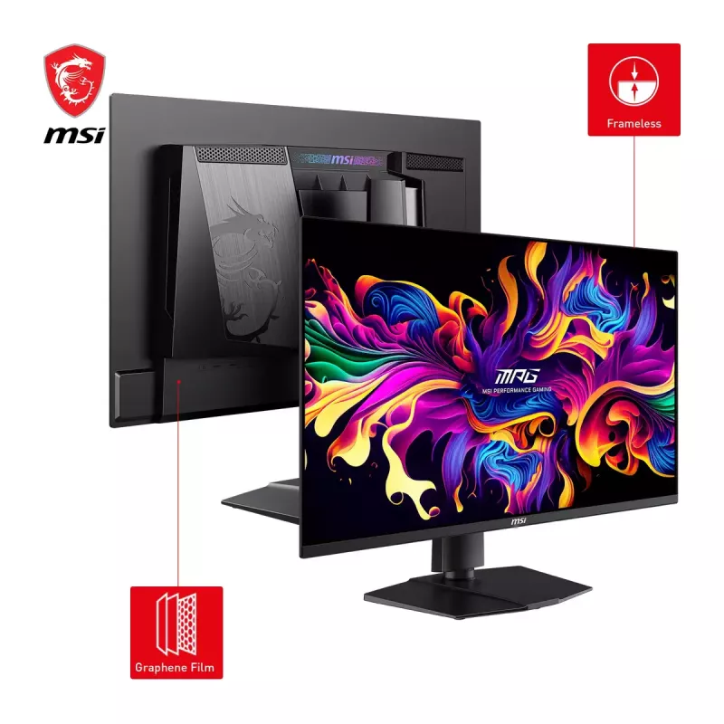 MSI MPG 271QRXDE QD-OLED Monitor de ordenador 67,3 cm (26,5 inch) 2560 x 1440 píxeles Wide Quad HD Negro