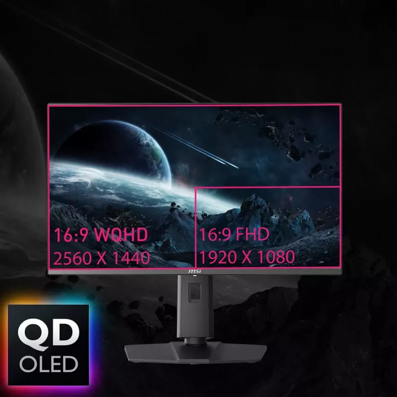 MSI MPG 271QRXDE QD-OLED Monitor de ordenador 67,3 cm (26,5 inch) 2560 x 1440 píxeles Wide Quad HD Negro