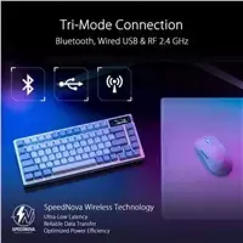 ASUS ROG Azoth Teclado Gaming USB + RF Wireless + Bluetooth Blanco