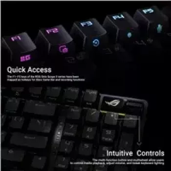 ASUS X901 SCOPE II 96 WL/WHT/NXSW/US/PBT Teclado Gaming USB + RF Wireless + Bluetooth Blanco