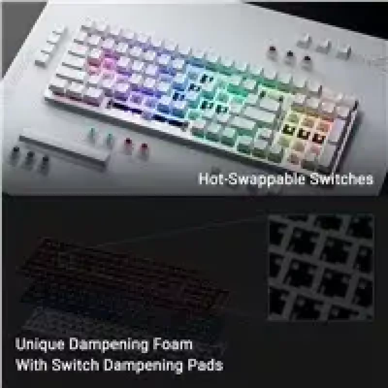 ASUS X901 SCOPE II 96 WL/WHT/NXSW/US/PBT Teclado Gaming USB + RF Wireless + Bluetooth Blanco