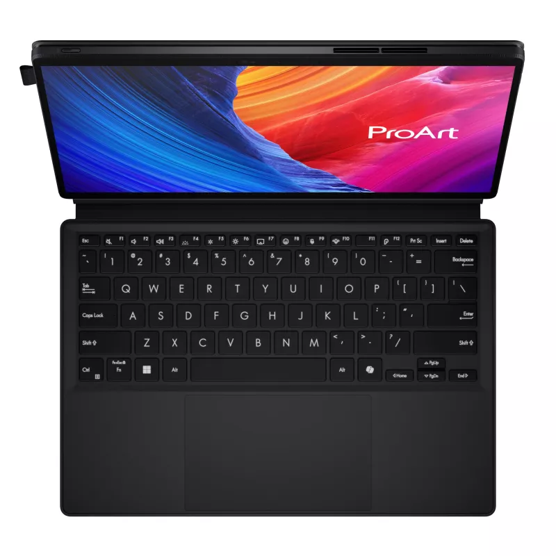 ASUS ProArt PZ13 HT5306QA-LX004W Copilot+ PC Snapdragon X1P-42-100 Híbrido (2 en 1) 33,8 cm (13,3 inch) Táctil 3K 16 GB LPDDR5x-SDRAM 1 TB SSD Wi-Fi 7 (802.11be) Windows 11 Home Alemán Negro