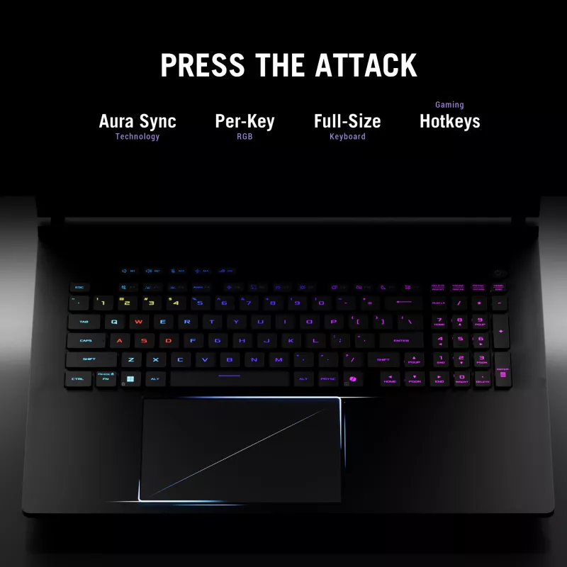 ASUS ROG Strix SCAR 18 G835LW-SA038W Intel Core Ultra 9 275HX Portátil 45,7 cm (18 inch) WQXGA 64 GB DDR5-SDRAM 2 TB SSD NVIDIA GeForce RTX 5080 Wi-Fi 7 (802.11be) Windows 11 Home Negro