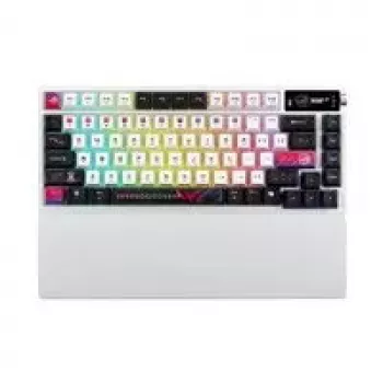 Teclado Mecánico Inalámbrico ASUS ROG Azoth X — Distribución US, Bluetooth y RF 2,4 GHz, Blanco