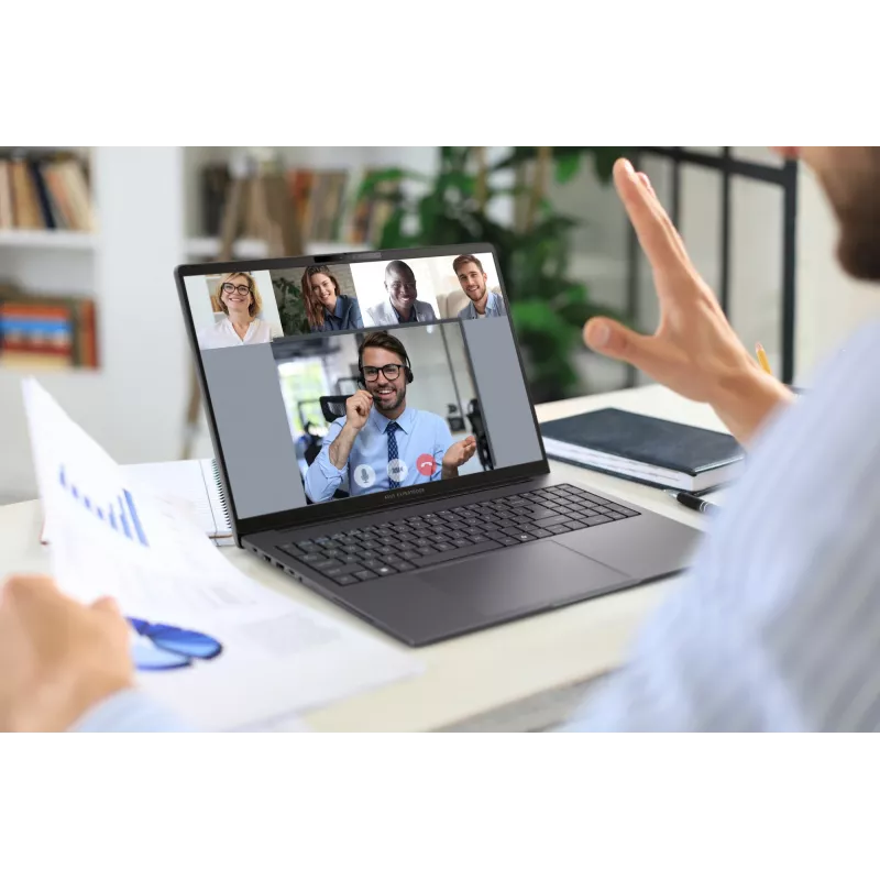 ASUS ExpertBook B3 B3605CCA-MB0370X Intel Core Ultra 5 225H Portátil 40,6 cm (16 inch) WUXGA 16 GB DDR5-SDRAM 512 GB SSD Wi-Fi 6E (802.11ax) Windows 11 Pro US International Negro, Gris