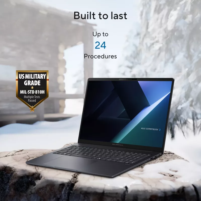 ASUS ExpertBook B3 B3605CCA-MB0370X Intel Core Ultra 5 225H Portátil 40,6 cm (16 inch) WUXGA 16 GB DDR5-SDRAM 512 GB SSD Wi-Fi 6E (802.11ax) Windows 11 Pro US International Negro, Gris