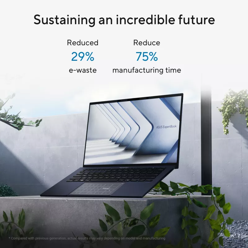 ASUS ExpertBook B9 OLED B9403CVAR-PP1678X Intel Core 7 150U Portátil 35,6 cm (14 inch) WQXGA+ 32 GB LPDDR5x-SDRAM 1 TB SSD Wi-Fi 6E (802.11ax) Windows 11 Pro Alemán Negro