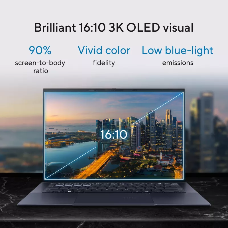 ASUS ExpertBook B9 OLED B9403CVAR-PP1678X Intel Core 7 150U Portátil 35,6 cm (14 inch) WQXGA+ 32 GB LPDDR5x-SDRAM 1 TB SSD Wi-Fi 6E (802.11ax) Windows 11 Pro Alemán Negro