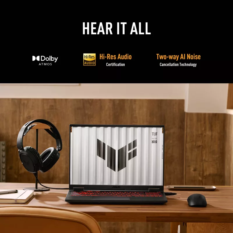ASUS TUF Gaming A16 FA608UH-RV020W AMD Ryzen™ 7 260 Portátil 40,6 cm (16 inch) WUXGA 16 GB DDR5-SDRAM 512 GB SSD NVIDIA® GeForce RTX™ 5050 Wi-Fi 6E (802.11ax) Windows 11 Home Neerlandés Gris