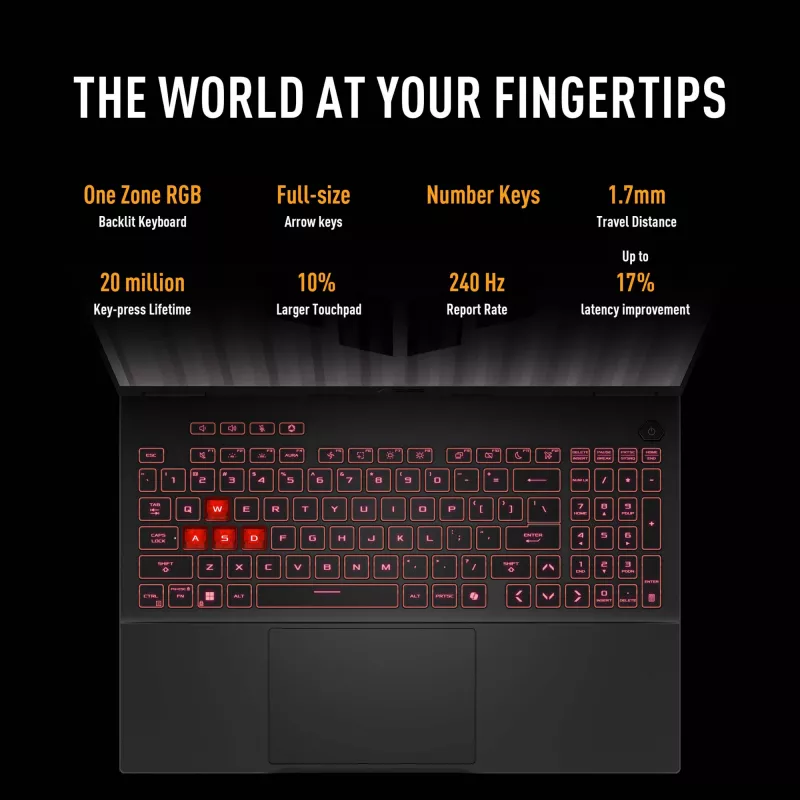 ASUS TUF Gaming A16 FA608UH-RV020W AMD Ryzen™ 7 260 Portátil 40,6 cm (16 inch) WUXGA 16 GB DDR5-SDRAM 512 GB SSD NVIDIA® GeForce RTX™ 5050 Wi-Fi 6E (802.11ax) Windows 11 Home Neerlandés Gris