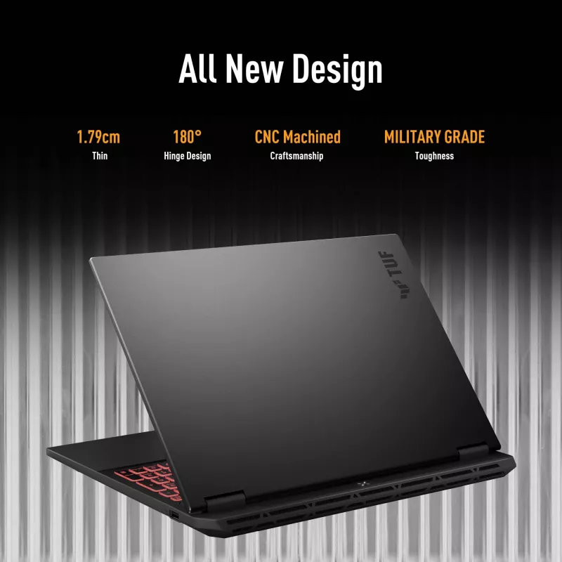ASUS TUF Gaming A16 FA608UH-RV020W AMD Ryzen™ 7 260 Portátil 40,6 cm (16 inch) WUXGA 16 GB DDR5-SDRAM 512 GB SSD NVIDIA® GeForce RTX™ 5050 Wi-Fi 6E (802.11ax) Windows 11 Home Neerlandés Gris