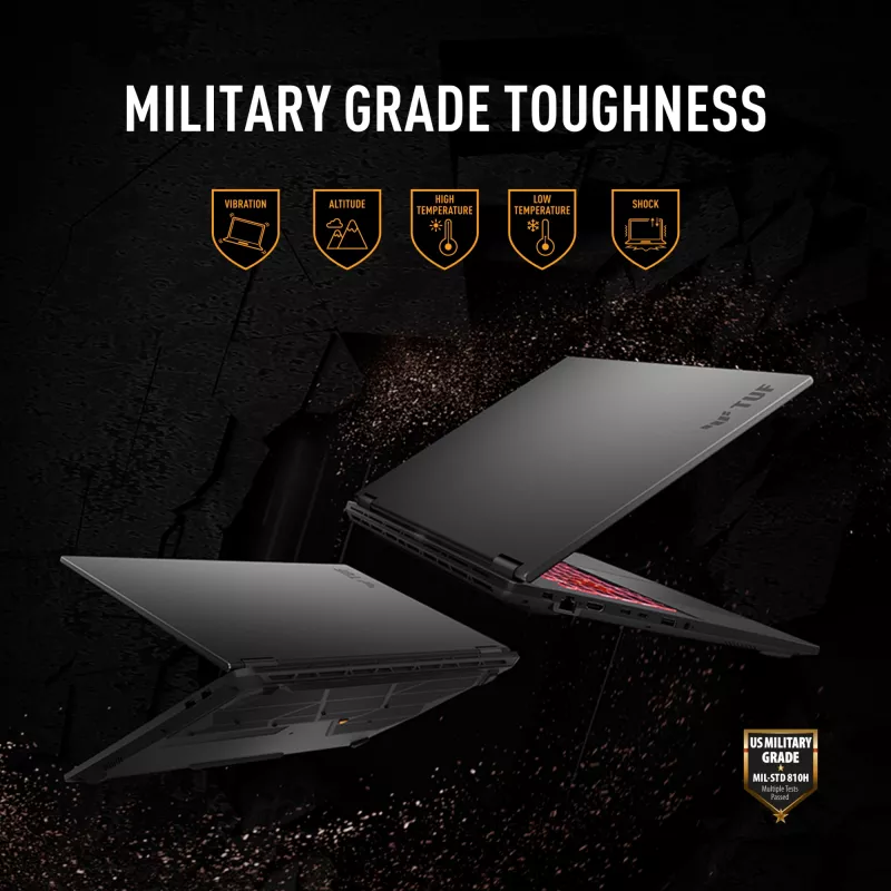ASUS TUF Gaming A18 FA808UH-S8076W AMD Ryzen™ 7 260 Portátil 45,7 cm (18 inch) Full HD+ 16 GB DDR5-SDRAM 512 GB SSD NVIDIA® GeForce RTX™ 5050 Wi-Fi 6E (802.11ax) Windows 11 Home Neerlandés Gris