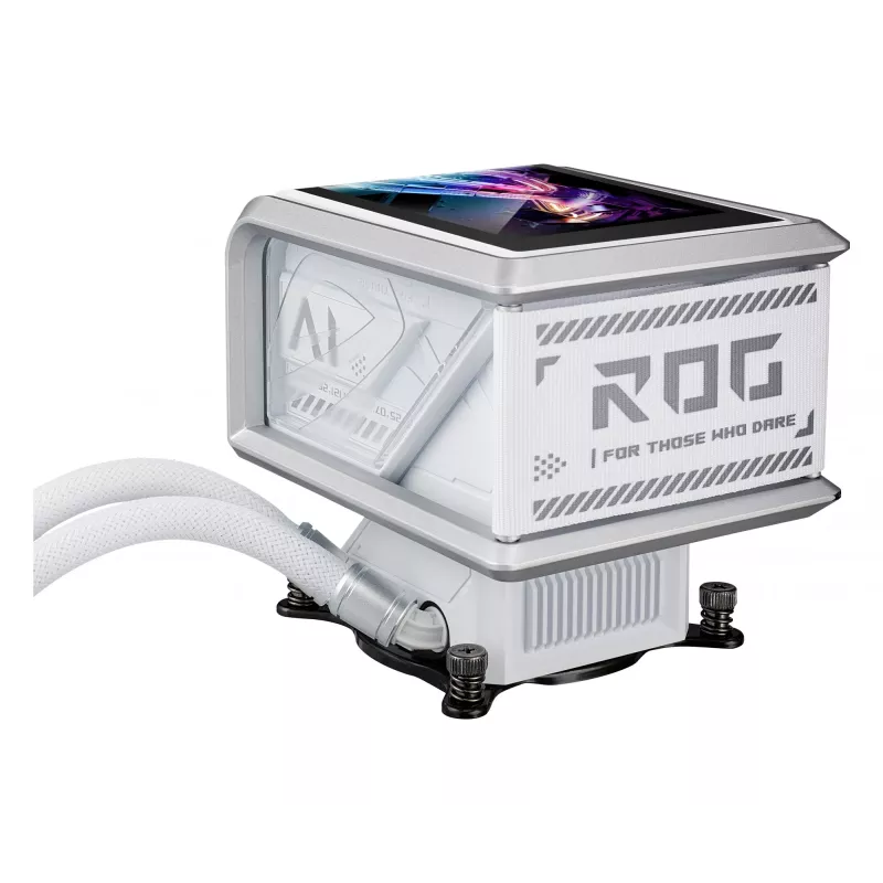 Refrigeración líquida todo en uno ASUS ROG Ryuo IV SLC 360 ARGB White Edition — Radiador de 360 mm, 3 ventiladores de 120 mm, pantalla AMOLED, compatibilidad con LGA 1700